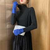 袖くしゅ配色ハイネックカットソー ファッション通販 女性 | LAYLA | 詳細画像1 