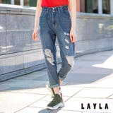 デニムブロークンイージーマムパンツ ファッション通販 女性 | LAYLA | 詳細画像1 
