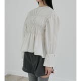 Back Ribbon Shirring Blouse | LE CIEL BLEU outlet | 詳細画像2 