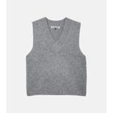 Gray | V-Neck Knit Vest | LE CIEL BLEU outlet