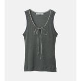 Charcoal Gray | Ribbon-trimmed N | LE CIEL BLEU outlet