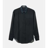 Sheer Shirt w/Contrast Collar | LE CIEL BLEU outlet | 詳細画像1 