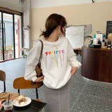 ホワイト | 大人可愛い デザインパーカー ゆったり | cici bella