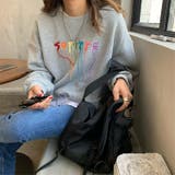 グレー | 大人可愛い デザインパーカー ゆったり | cici bella