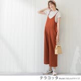 テラコッタ | バックフリル サロペット レディース | cici bella