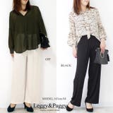 リブニットワイドパンツ ニットパンツ 落ち感が綺麗なワイドパンツ | Leggy&Paggy | 詳細画像5