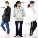 ゆるデザインビッグ裏毛パーカー スウェット ビッグパーカー | Leggy&Paggy | 詳細画像5 