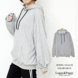 グレー | ゆるデザインビッグ裏毛パーカー スウェット ビッグパーカー | Leggy&Paggy