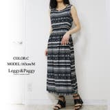 ノースリーブ ウエストギャザー ロングワンピース | Leggy&Paggy | 詳細画像13