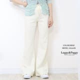ポンチ風素材 フレアパンツ シューカットパンツ ベルボトム | Leggy&Paggy | 詳細画像6 