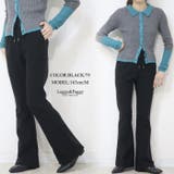 裏起毛 ジャージタッチ フレアパンツ 裏起毛パンツ シューカット ブーツカット | Leggy&Paggy | 詳細画像11