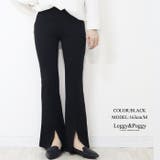 ポンチ フレアパンツ センタープレスパンツ ストレッチ | Leggy&Paggy | 詳細画像2