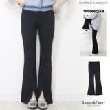 ポンチ フレアパンツ センタープレスパンツ ストレッチ | Leggy&Paggy | 詳細画像1