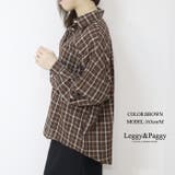 チェック柄ビッグシャツ ボリュームスリーブデザイン シャツブラウス | Leggy&Paggy | 詳細画像5