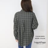 チェック柄ビッグシャツ ボリュームスリーブデザイン シャツブラウス | Leggy&Paggy | 詳細画像9