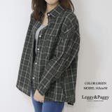 チェック柄ビッグシャツ ボリュームスリーブデザイン シャツブラウス | Leggy&Paggy | 詳細画像10