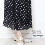ドット柄シフォンプリーツロングスカート ロングスカート プリーツスカート | Leggy&Paggy | 詳細画像6