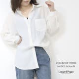 シアーシャツブラウス ビッグシャツ ビッグシルエット | Leggy&Paggy | 詳細画像2