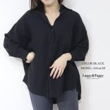 ブラック | シアーシャツブラウス ビッグシャツ ビッグシルエット | Leggy&Paggy