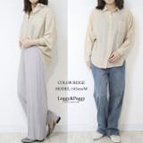 シアーシャツブラウス ビッグシャツ ビッグシルエット | Leggy&Paggy | 詳細画像4