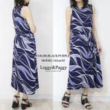 ノースリーブ プリント ロングワンピース 夏柄プリント | Leggy&Paggy | 詳細画像8