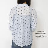 ラメ入り リボン柄 シアーシャツ シアーブラウス シアートップス | Leggy&Paggy | 詳細画像5
