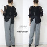 ストライプ ワイドパンツ ロングパンツ | Leggy&Paggy | 詳細画像2 