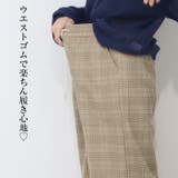 チェック柄 ニットコール調 イージーワイドパンツ | Leggy&Paggy | 詳細画像2