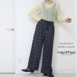 チェック柄 ニットコール調 イージーワイドパンツ | Leggy&Paggy | 詳細画像7