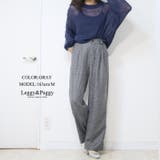 ツィードタッチ ヘリンボーン タックワイドパンツ | Leggy&Paggy | 詳細画像7 