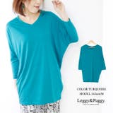 ターコイズ | ドルマンカットソー ドルマンスリーブ ゆったり 体型カバー 袖コンシャス | Leggy&Paggy