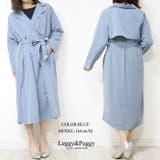 バックシフォン切り替えトレンチコート バックシャンコート ロングコート | Leggy&Paggy | 詳細画像2