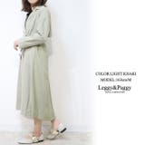 ライトカーキ | バックシフォン切り替えトレンチコート バックシャンコート ロングコート | Leggy&Paggy