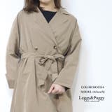 バックシフォン切り替えトレンチコート バックシャンコート ロングコート | Leggy&Paggy | 詳細画像6