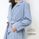 バックシフォン切り替えトレンチコート バックシャンコート ロングコート | Leggy&Paggy | 詳細画像8
