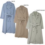 バックシフォン切り替えトレンチコート バックシャンコート ロングコート | Leggy&Paggy | 詳細画像9