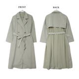 バックシフォン切り替えトレンチコート バックシャンコート ロングコート | Leggy&Paggy | 詳細画像10