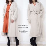 トレンチコート ピーチスキン ロングトレンチコート スプリングコート | Leggy&Paggy | 詳細画像4