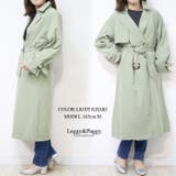 トレンチコート ピーチスキン ロングトレンチコート スプリングコート | Leggy&Paggy | 詳細画像7