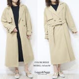 トレンチコート ピーチスキン ロングトレンチコート スプリングコート | Leggy&Paggy | 詳細画像8