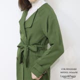 ノーカラー トレンチコート スプリングコート ノーカラーコート | Leggy&Paggy | 詳細画像3