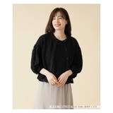 ブラック | 総レースカーディガン | Leilian