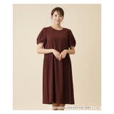 ブラウン系 | 洗えるフェミニンワンピース | Leilian PLUS HOUSE