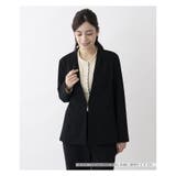 ブラック | ノーカラージャケット | Leilian PLUS HOUSE