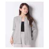 ノーカラーワンボタンジャケット | Leilian PLUS HOUSE | 詳細画像7 