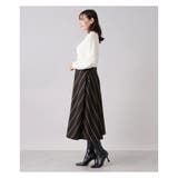 ストライプフレアスカ-ト | Leilian PLUS HOUSE | 詳細画像3