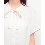 ボウタイ半袖シフォンブラウス | Leilian | 詳細画像4