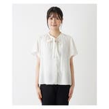 ボウタイ半袖シフォンブラウス | Leilian | 詳細画像9