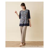 フラワープリント切替チュニック | Leilian PLUS HOUSE | 詳細画像7