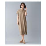 ライトブラウン | ポロ襟ニットワンピ-ス | Leilian
